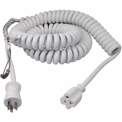 Coiled Spring Extension Cord